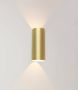 Lamponline Artdelight Wandlamp Brody 2 lichts H 18 cm mat goud - Thumbnail 2