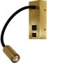 Lamponline Artdelight Wandlamp Easy USB mat goud - Thumbnail 2