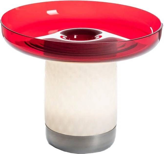 Artemide Bontà tafellamp met schaal LED oplaadbaar rood