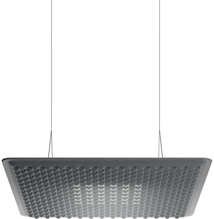 Artemide Eggboard Matrix akoestische hanglamp 80x80 grijs