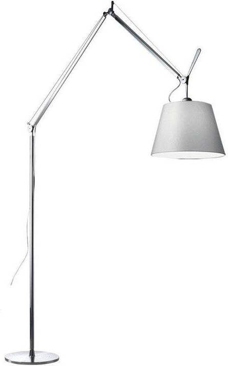 Artemide Tolomeo Mega Terra booglamp retrofit dimmer alu grijs satijn