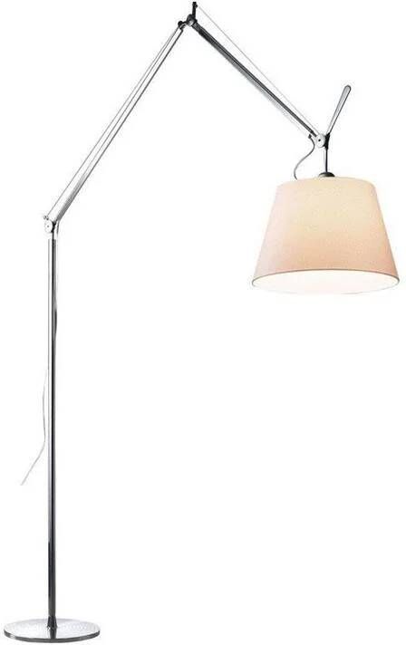 Artemide Tolomeo Mega Terra booglamp retrofit schakelaar alu perkament