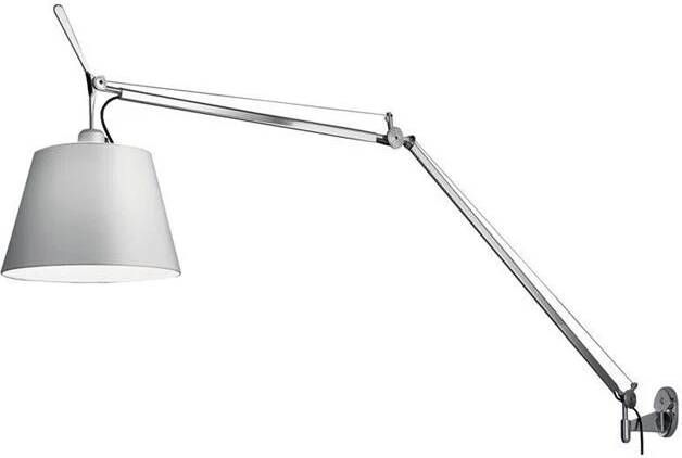 Artemide Tolomeo Mega wandlamp retrofit schakelaar alu grijs satijn 32