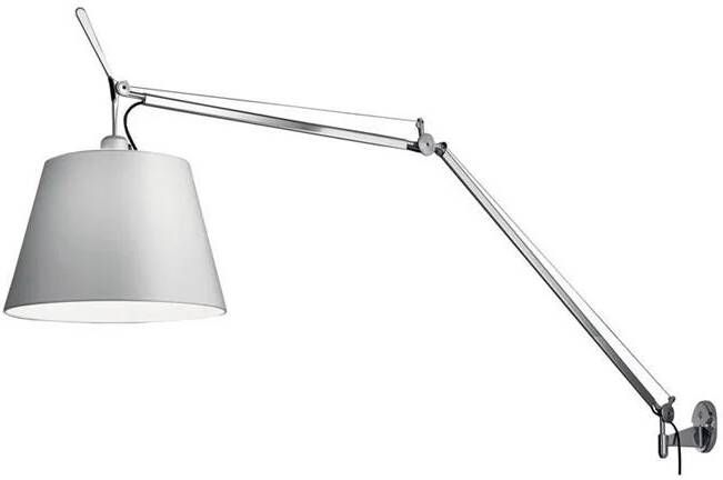 Artemide Tolomeo Mega wandlamp retrofit schakelaar alu grijs satijn 36