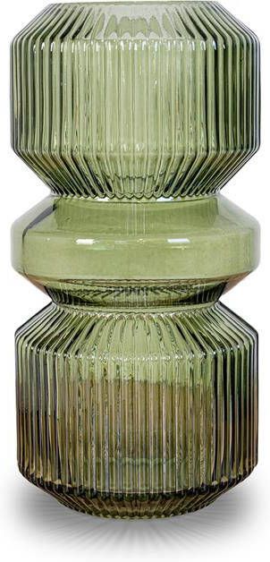 Artichok Rianne glazen vaas groen 12 x 24 5 cm