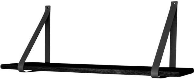 Artichok Thomas houten wandplank zwart 80 x 20 cm