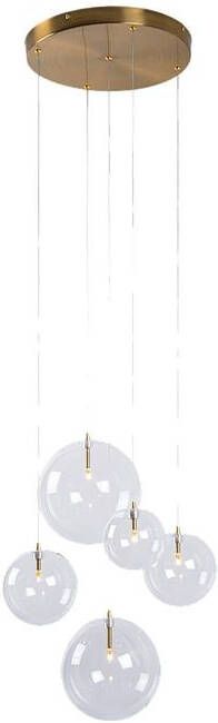 Atmooz by Charrell Atmooz Hanglamp Woonkamer Zwart Camau 5 Antique Brass