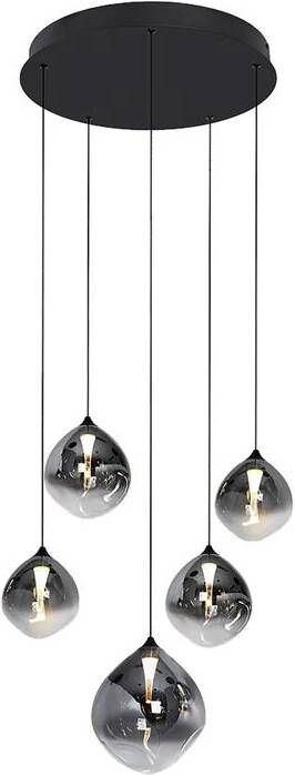 Atmooz by Charrell Atmooz Rosado Hanglamp Ø55 x H170 cm Organisch Grijs Glas