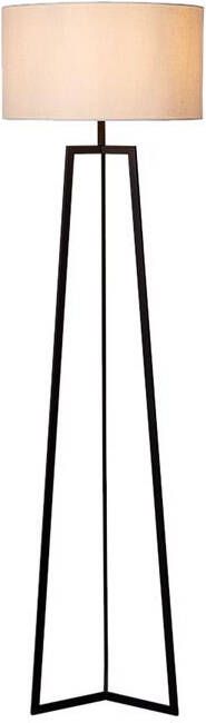 Atmooz by Charrell Atmooz Vloerlamp Falco Zwart Wit Linnen Kap Staande Lamp