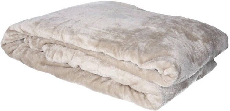 ATMOSPHERA Plaid grijs polyester 180 x 230 cm