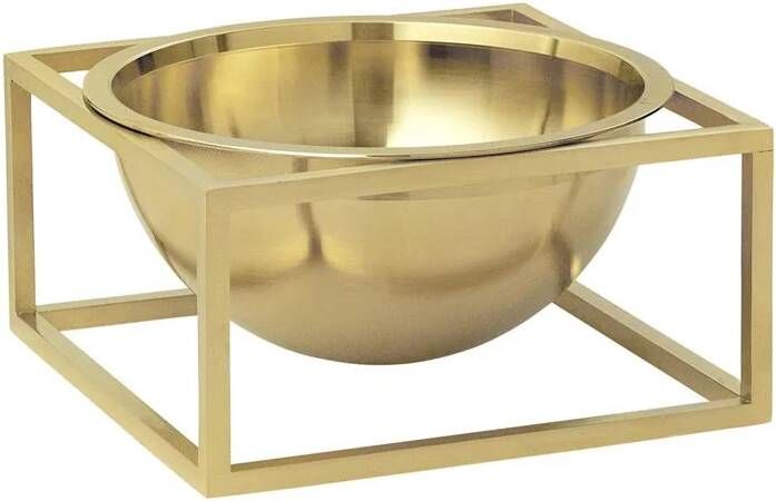 Audo Copenhagen Kubus Bowl Centerpiece schaal small Ø14 goud