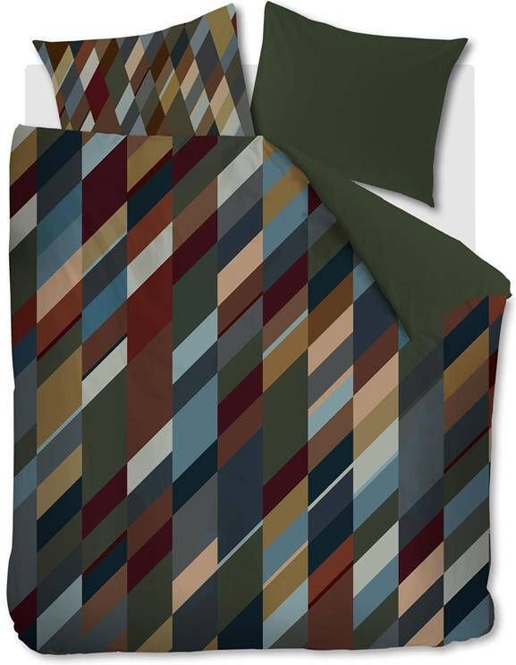 Beddinghouse Roan dekbedovertrek 200x200|220 Olijfgroen
