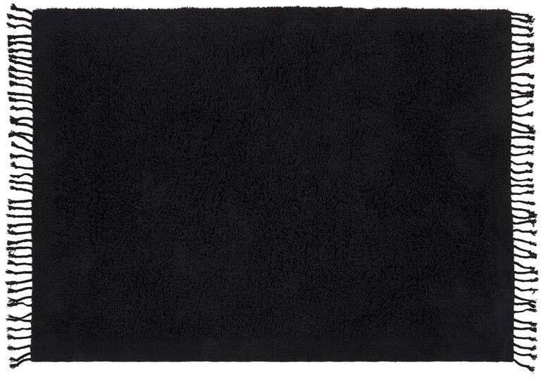 Beliani BITLIS Vloerkleed zwart 140x200