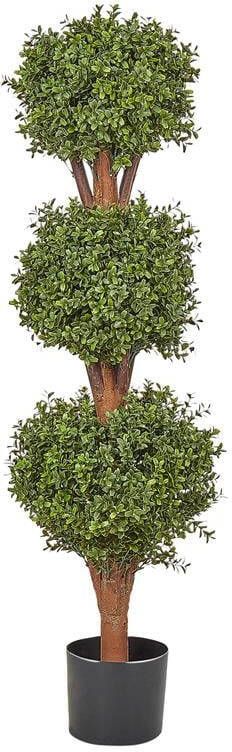 Beliani BUXUS BALL TREE Kunstplant Groen 120 cm Synthetisch