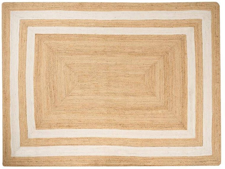 Beliani GEMEREK- Vloerkleed Beige 300 x 400 cm Jute