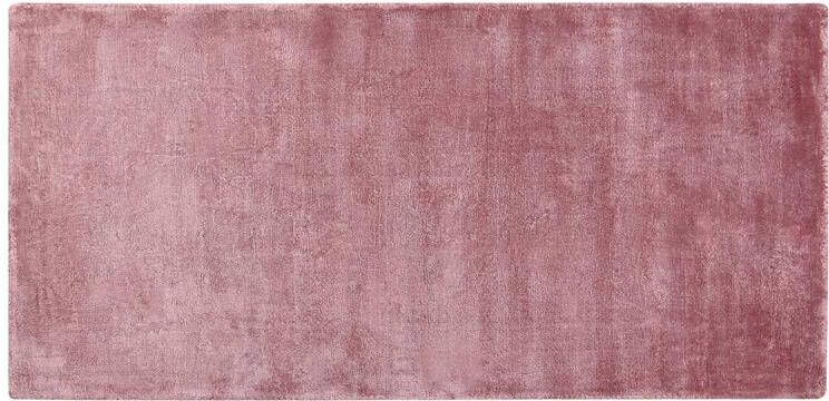 Beliani GESI II Vloerkleed Roze 80 x 150 cm Viscose