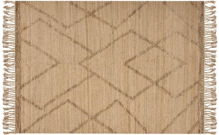 Beliani HANDERE Vloerkleed Beige 200 x 300 cm Jute