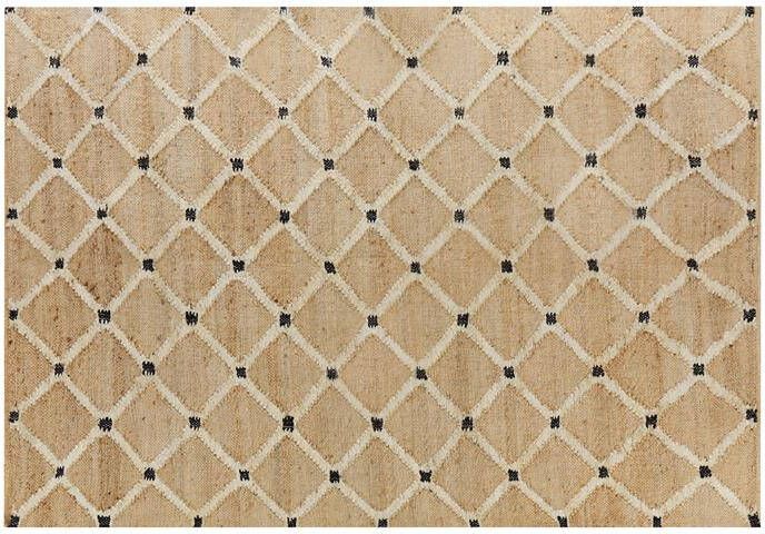 Beliani KALEKOY Vloerkleed Beige 160 x 230 cm Jute