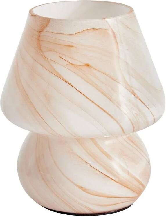 Beliani LOBO Tafellamp Beige Glas