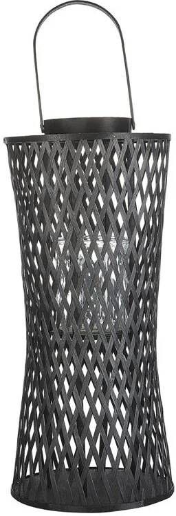 Beliani MACTAN Lantaarn Zwart 58 cm Bamboe
