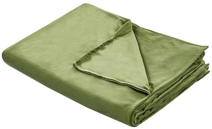 Beliani -RHEA-Verzwaringsdeken hoes-Donkergroen-120 x 180 cm-Polyester