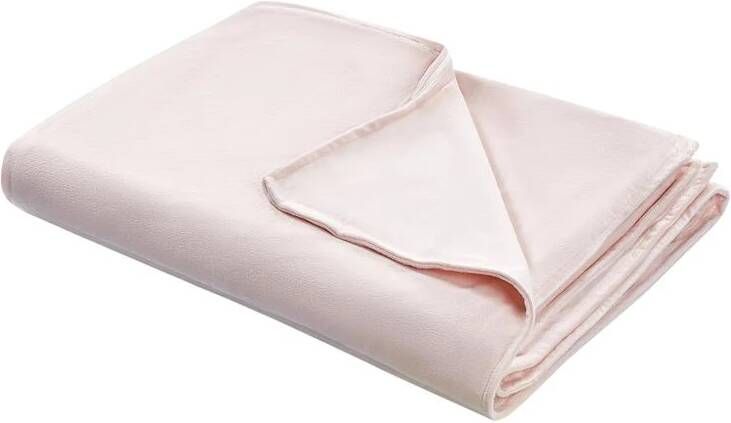 Beliani -RHEA-Verzwaringsdeken hoes-Roze-135 x 200 cm-Polyester
