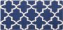Beliani SILVAN Laagpolig vloerkleed Blauw 80 x 150 cm Wol - Thumbnail 2