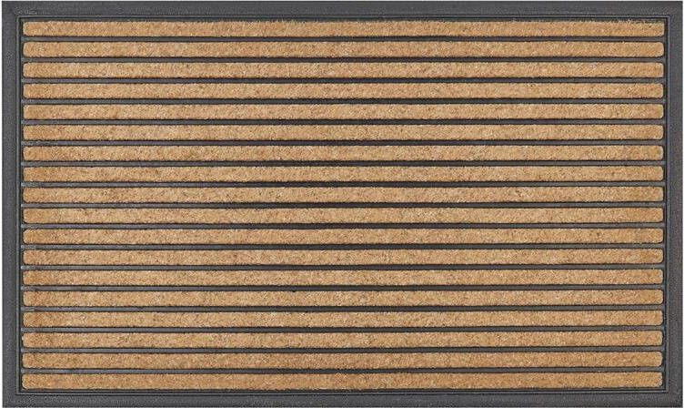 Beliani ZAGROS Deurmat Natuurlijk|Zwart 40 x 60 cm Polyester
