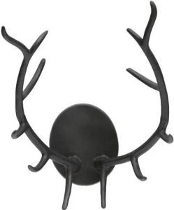 BePureHome Antler Gewei Metaal Zwart 50x34x32