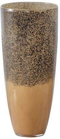 BePureHome Dipped Vaas Glas Zwart|Goud 34x15x15
