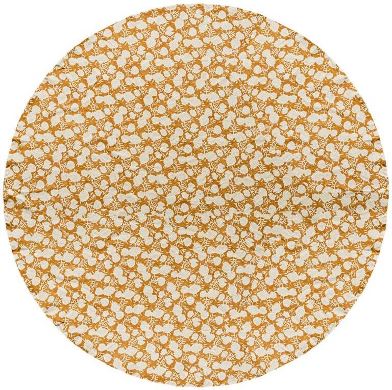 BePureHome Foliage Rond Tafelkleed Katoen Bruin Ø 180x1