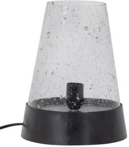 BePureHome Tafellamp Costly Metaal|Glas Zwart 30x24x14