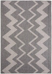 Boho&me Buitenkleed zig zag Sunny donkerblauw 200x300 cm