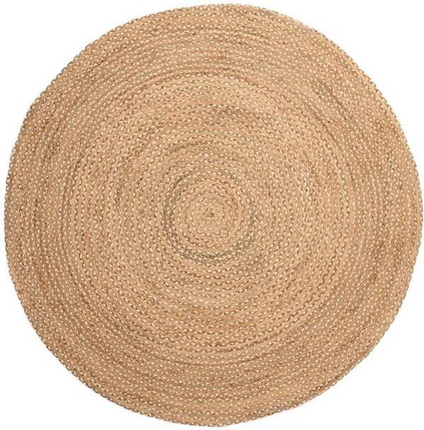 Boho&me Jute vloerkleed rond Braided naturel 120 cm rond