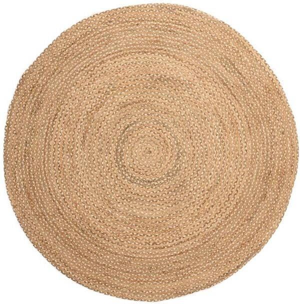 Boho&me Jute vloerkleed rond Braided naturel 200 cm rond