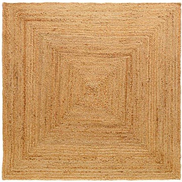 Boho&me Jute vloerkleed vierkant Boho & me naturel 100x100 cm