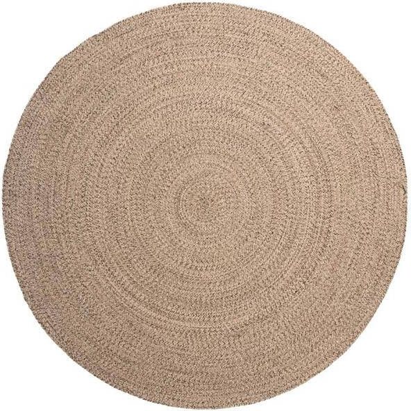 Boho&me Rond vloerkleed katoen Joy beige|wit 200 cm rond