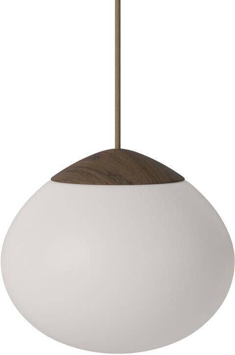 Bolia Acorn Hanglamp Ø 21 cm Opaalglas Donker Eiken