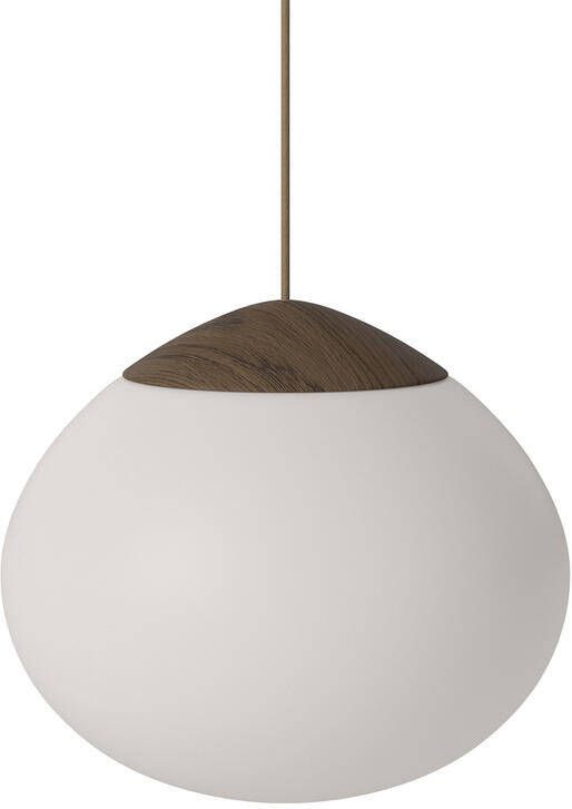 Bolia Acorn Hanglamp Ø 32 cm Opaalglas Donker Eiken