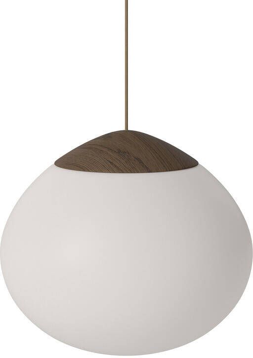 Bolia Acorn Hanglamp Ø 41 cm Opaalglas Donker Eiken