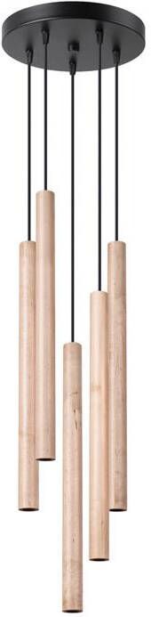 Bussandri Hanglamp modern Metaal Hout kleur