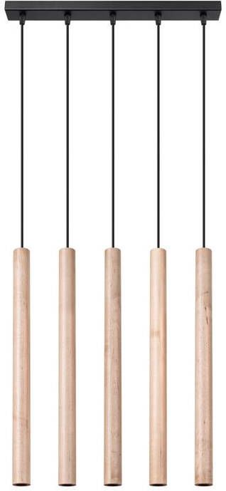 Bussandri Hanglamp modern Metaal Hout kleur