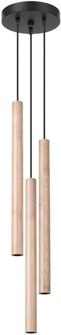 Bussandri Hanglamp modern Metaal Hout kleur