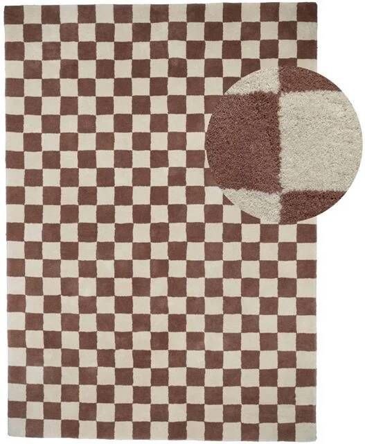 By fonQ Check Vloerkleed 170 x 240 cm Chocolate