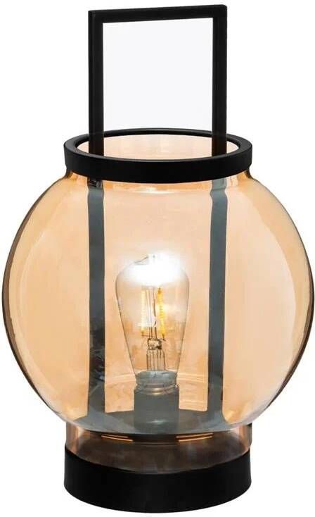 CASA DI ELTURO LED-lamp Lantarn Amber Werkt op batterijen (incl. lamp) H31 5 cm
