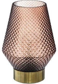 CASA DI ELTURO LED-lamp Pink Amber Bruin Goud Werkt op batterijen (incl. lamp) Ø12 x17 cm