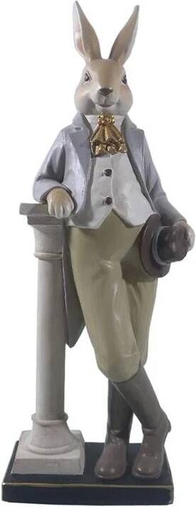 Clayre & Eef Multi Decoratie konijn met hoed 17*9*46 cm 6PR2602
