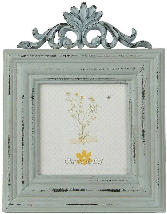 Clayre & Eef Fotolijst 10x10 cm Groen MDF Rechthoek Fotokader