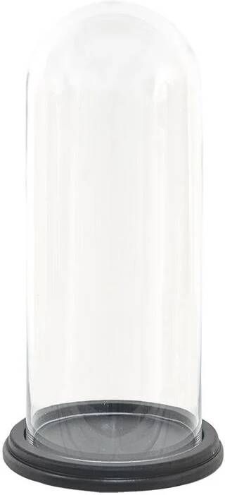 Clayre & Eef Stolp Ø 17x35 cm Hout Glas Rond Glazen Stolp