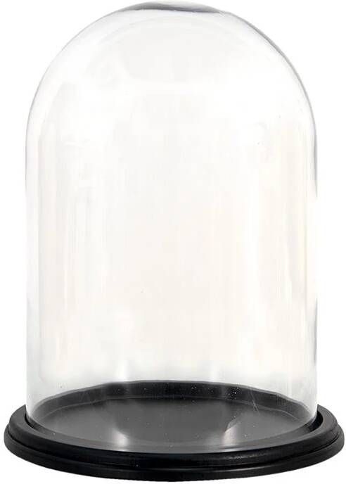 Clayre & Eef Stolp Ø 23x30 cm Hout Glas Rond Glazen Stolp